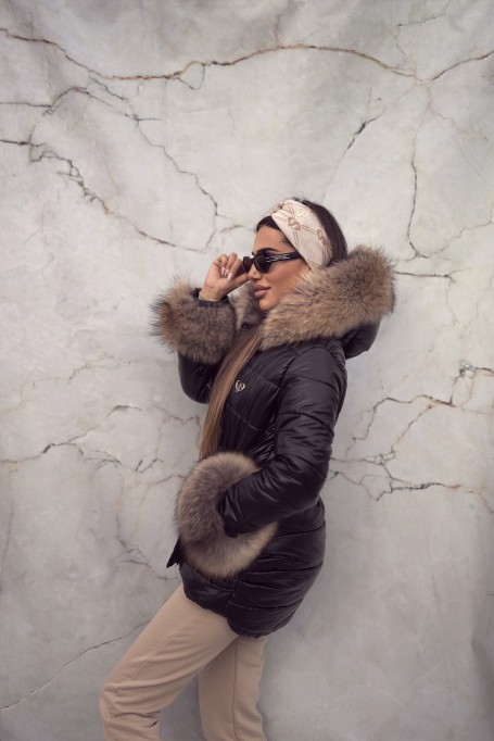 Kurtka Aaliyah z naturalnym obszyciem