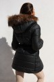 Płaszcz pikowany ze sztucznym futerkiem Lucrezia